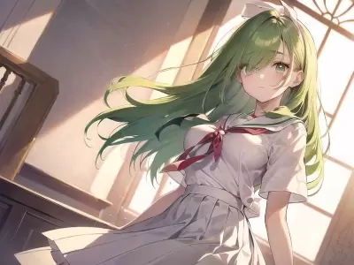 #33 緑髪少女