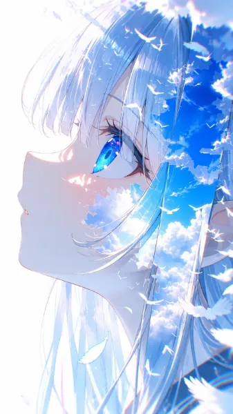 空をうつす横顔