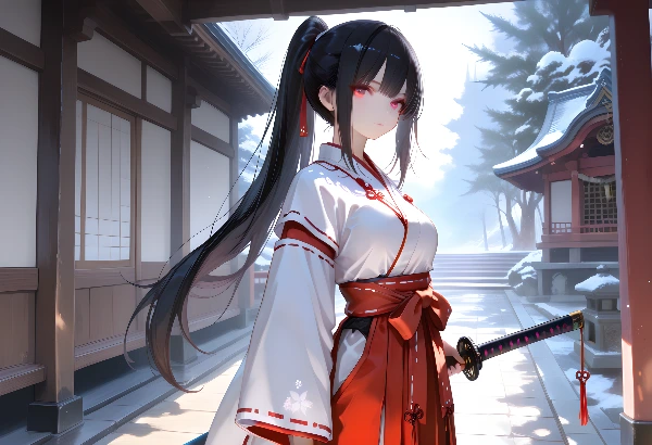 [テスト]初冬の巫女剣士