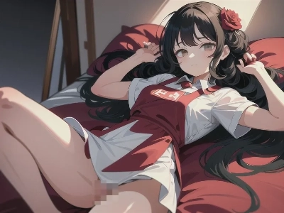 ベッドに横たわる少女