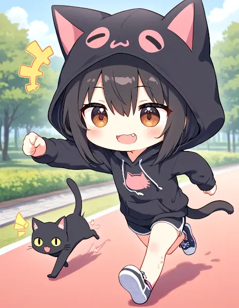 ジョギングニャ♪