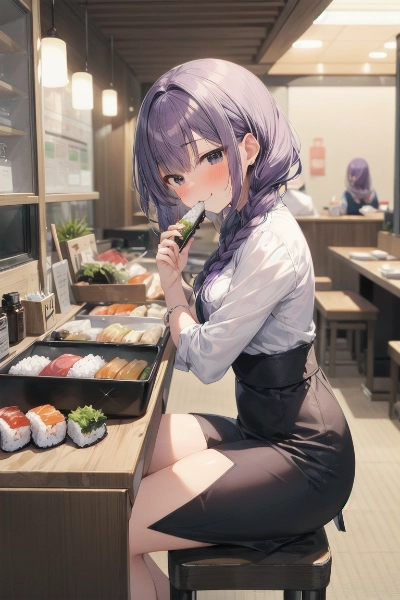 この頃流行りの、お寿司の好きな女の子👩