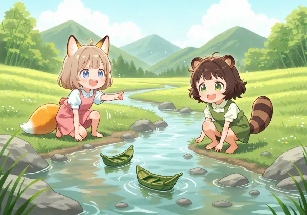 コン子とポン子・競争