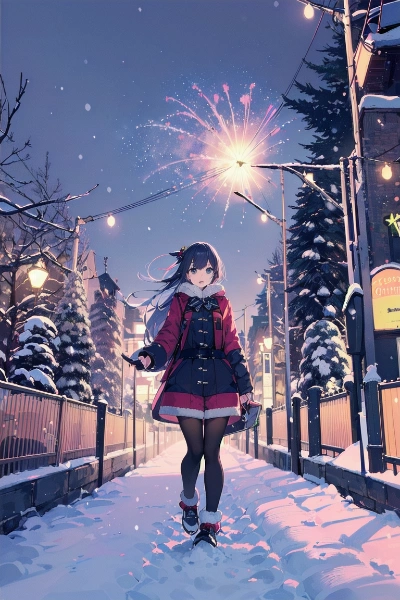 家路に帰る少女