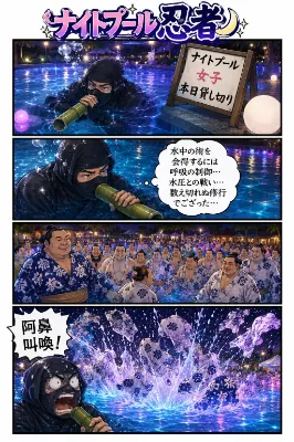 ナイトプール忍者