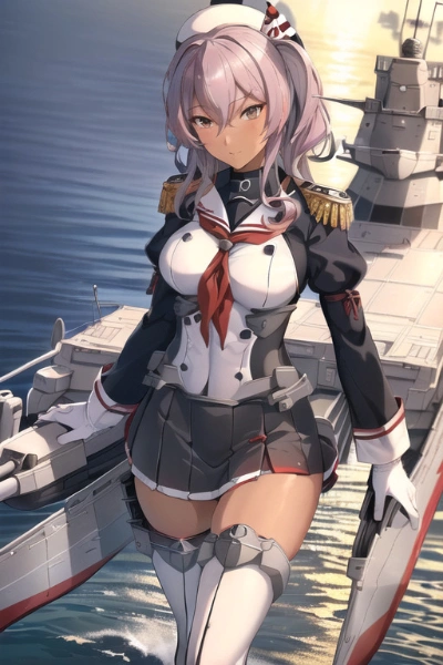 鹿島（艦これ）褐色ギャル堕ちイラスト