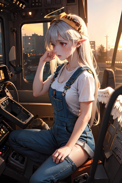 重機オペレーターになった元奴隷天使