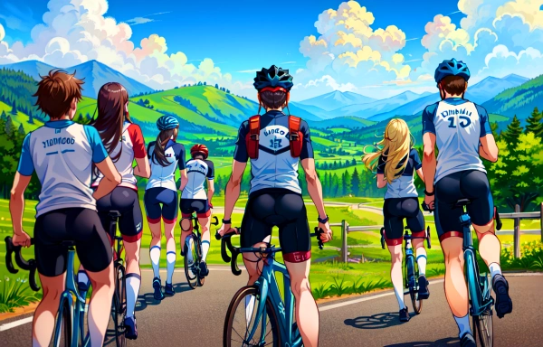 サイクリングに出かけた、高校生達！！（６枚）