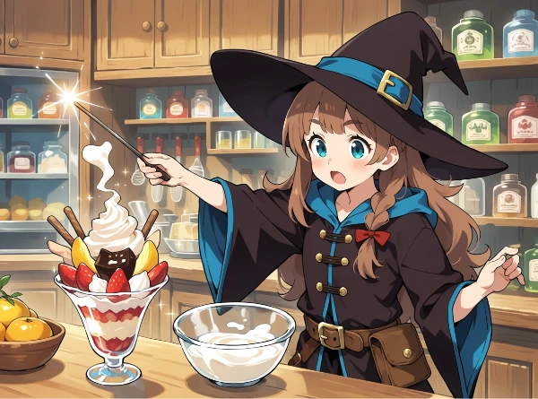 魔女のお菓子屋さんの魔法で作るスペシャルパフェ