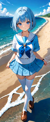 真夏の砂浜