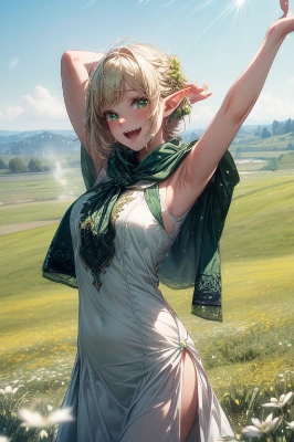 新緑とエルフさん