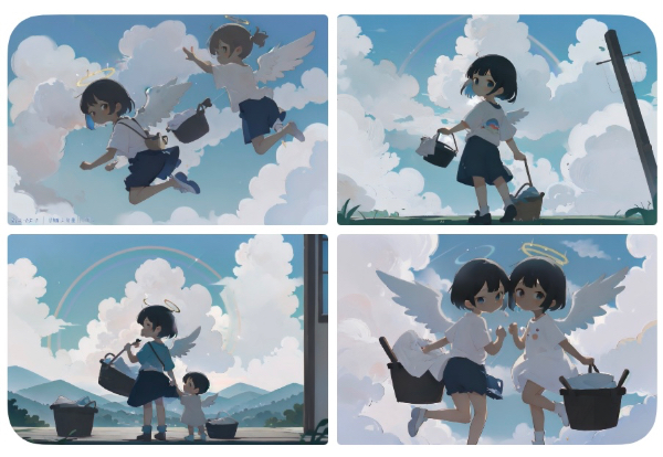 晴れた空と天使と洗濯物🧺👼