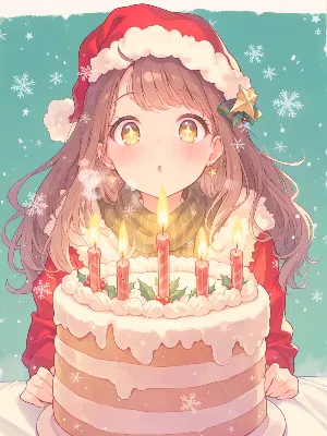 ろうそく吹き消しチャレンジ in クリスマス