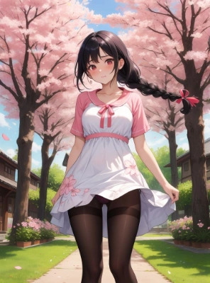 桜と三つ編み