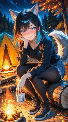 🐺 秋の日のキャンプ その２ 〜お前も飲め飲め～！〜🍶🔥