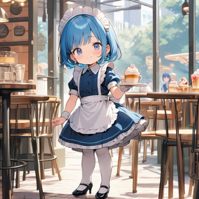 お昼のかわいいウエイトレスさん