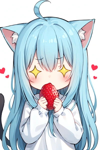 こ、これはほっぺたが落ちる甘さ！　～あまおうを初めて食べたにゃんこ～