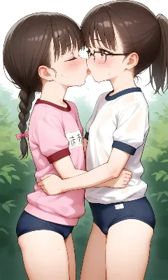 ブルマロリっ娘の濃厚百合キス