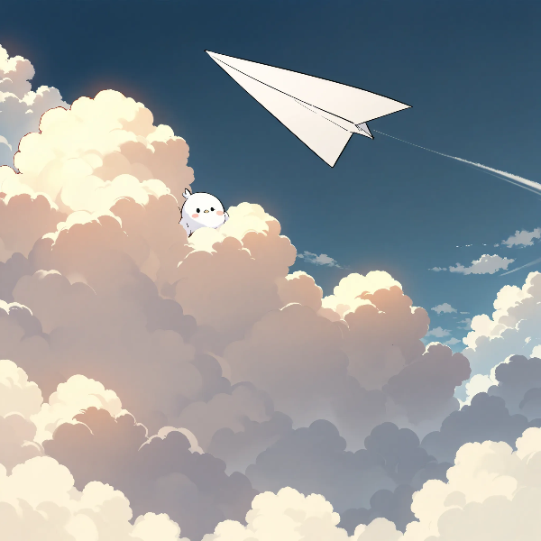 曇り空を割って