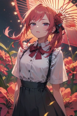 彼岸花と少女