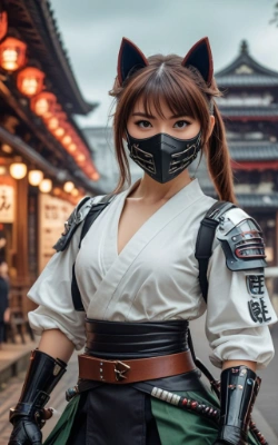 ネコミミマスク女子
