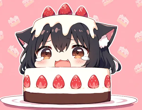 ケーキ🎂ヘタにゃん🐱