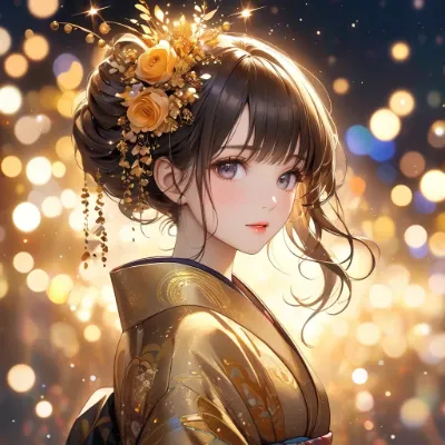金色の花を纏う美少女