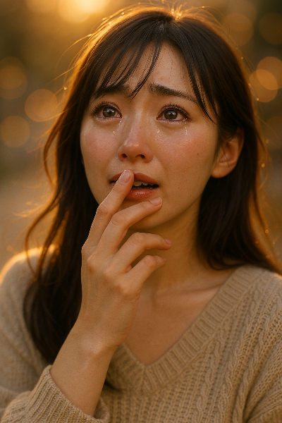 黄昏に零れる切ない涙