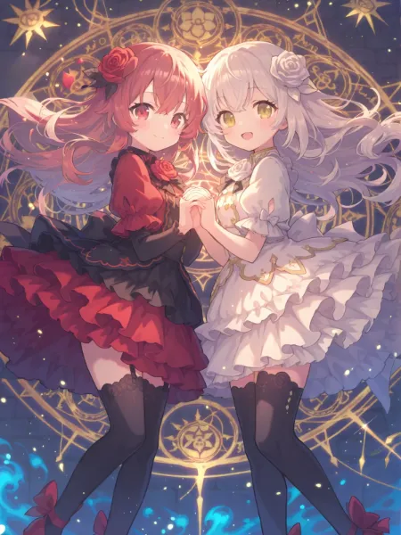 赤と白の魔法少女