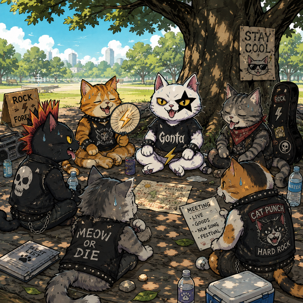にゃんこ集会（ごんた）