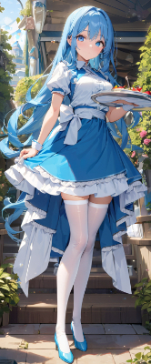 夏のウエイトレスさん