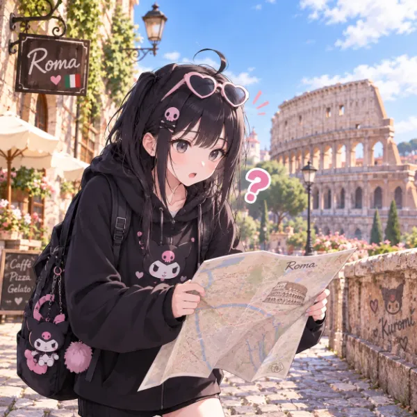 ローマで迷子のクロミちゃん お題『旅』✨