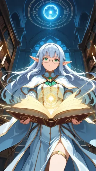 魔法図書館の司書(エルフ)