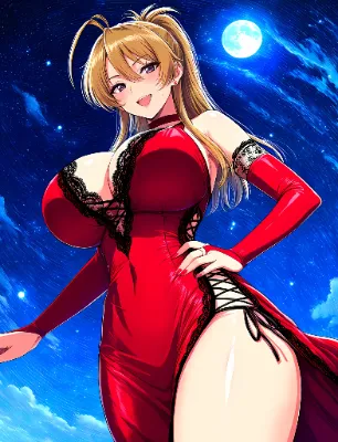 赤いドレスの麗