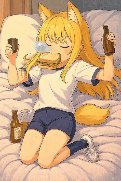 常に不器用だが寝相は器用な狐耳系女子