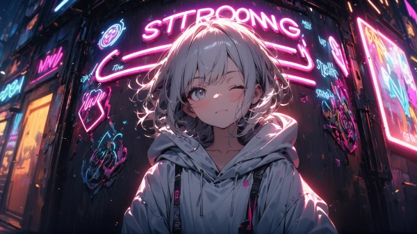 ネオン街に沸く不良少女