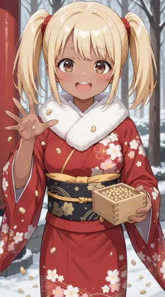 節分の小麦ちゃん。