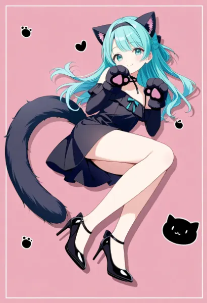 常磐アクア（お題：黒猫#4）