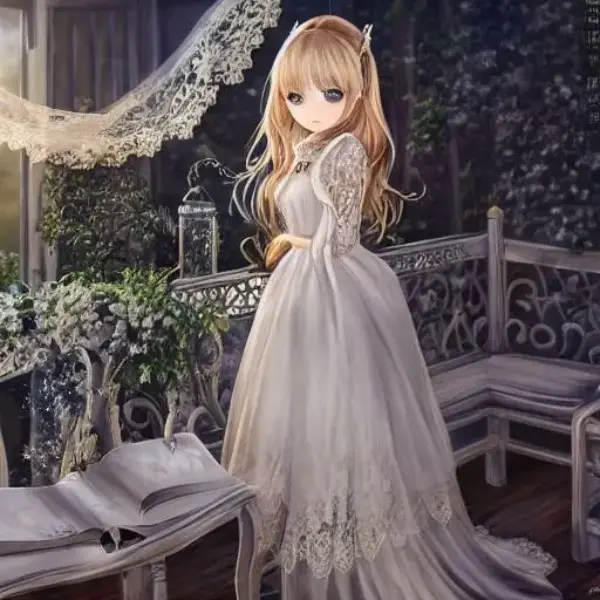 wearing white lace dress