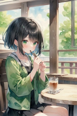 Pockyを食べる女の子