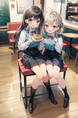 カフェで記念撮影