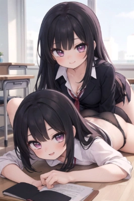 教室で