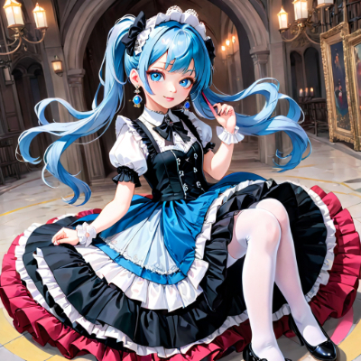 かわいい青髪さん
