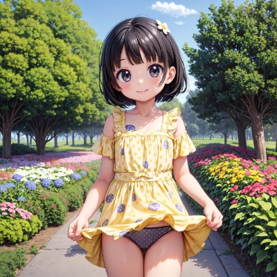 黒髪な娘のパンツ