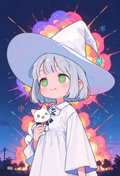 星降る夜の小さな魔女と不思議な猫