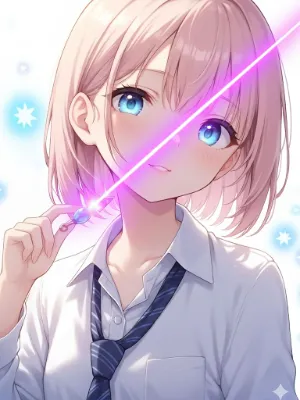 ピンクの光線と少女の秘密実験