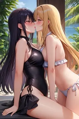 水着で密会