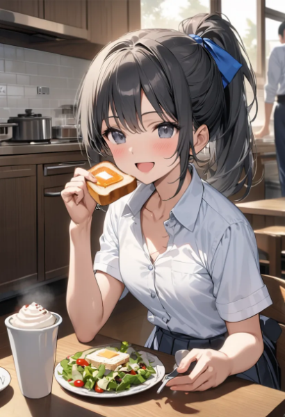 夏服の朝は早い