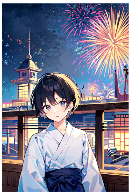 浴衣姿の男の子