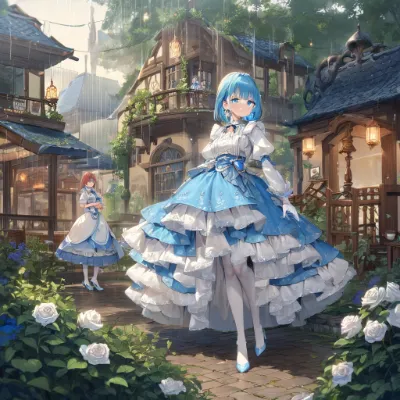 雨のお庭